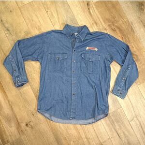 Vintage Winchester Denim Long Sleeve Button Down Shirt Mens Large